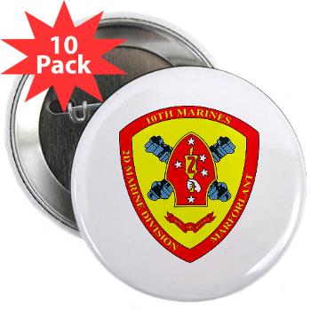 10MR - M01 - 01 - 10th Marine Regiment 2.25" Button (10 pack)