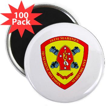 10MR - M01 - 01 - 10th Marine Regiment 2.25" Magnet (100 pack)