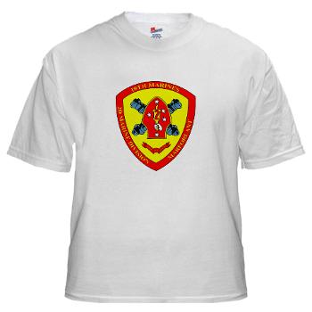 10MR - A01 - 04 - 10th Marine Regiment White T-Shirt - Click Image to Close