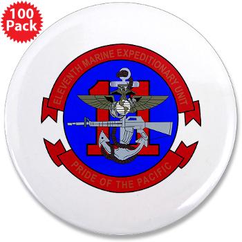 11MEU - M01 - 01 - 11th Marine Expeditionary Unit 3.5" Button (100 pack)