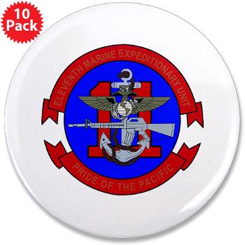 11MEU - M01 - 01 - 11th Marine Expeditionary Unit 3.5" Button (10 pack)