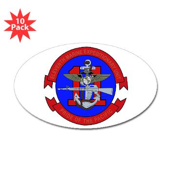 11MEU - M01 - 01 - 11th Marine Expeditionary Unit Sticker (Oval 10 pk)