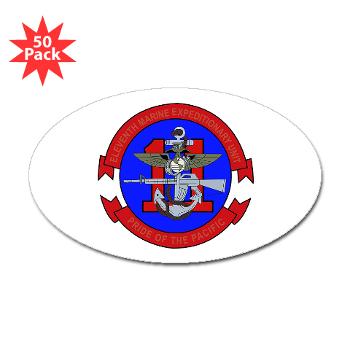 11MEU - M01 - 01 - 11th Marine Expeditionary Unit Sticker (Oval 50 pk)
