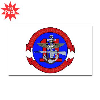 11MEU - M01 - 01 - 11th Marine Expeditionary Unit Sticker (Rectangle 10 pk)