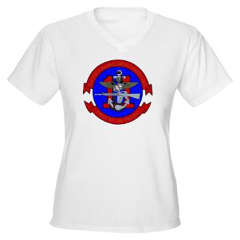 11MEU - A01 - 04 - 11th Marine Expeditionary Unit Women's V-Neck T-Shirt - Click Image to Close