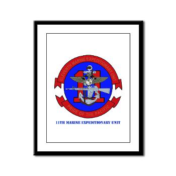11MEU - M01 - 02 - 11th Marine Expeditionary Unit with Text Framed Panel Print