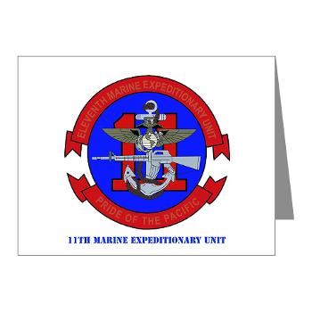 11MEU - M01 - 02 - 11th Marine Expeditionary Unit with Text Note Cards (Pk of 20)