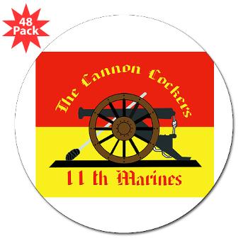 11MR - M01 - 01 - 11th Marine Regiment - 3" Lapel Sticker (48 pk) - Click Image to Close