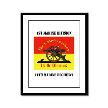 11MR - M01 - 02 - 11th Marine Regiment with text - Framed Panel Print