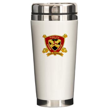 12MR - M01 - 03 - 12th Marine Regiment Ceramic Travel Mug