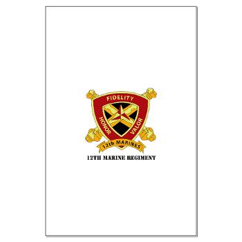 12MR - M01 - 02 - 12th Marine Regiment with text Large Poster