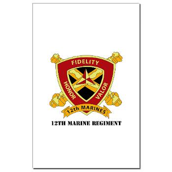 12MR - M01 - 02 - 12th Marine Regiment with text Mini Poster Print