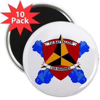 12MR1B12M - M01 - 01 - 1st Battalion 12th Marines 2.25" Magnet (10 pack)