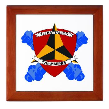 12MR1B12M - M01 - 03 - 1st Battalion 12th Marines Keepsake Box - Click Image to Close