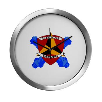 12MR1B12M - M01 - 03 - 1st Battalion 12th Marines Modern Wall Clock