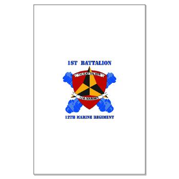 12MR1B12M - M01 - 02 - 1st Battalion 12th Marines with Text Large Poster - Click Image to Close