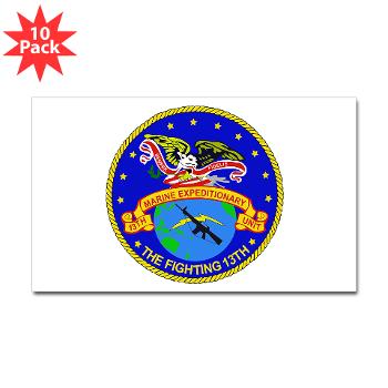 13MEU - M01 - 01 - 13th Marine Expeditionary Unit - Sticker (Rectangle 10 pk) - Click Image to Close