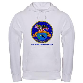 13MEU - A01 - 03 - 13th Marine Expeditionary Unit with Text - Hooded Sweatshirt