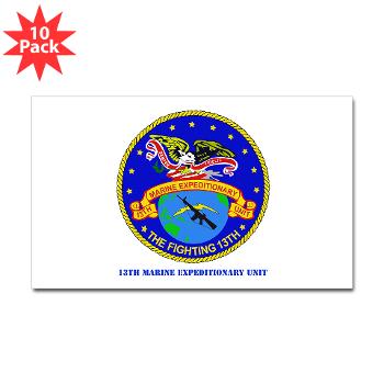 13MEU - M01 - 01 - 13th Marine Expeditionary Unit with Text - Sticker (Rectangle 10 pk)