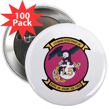 15MEU - M01 - 01 - 15th Marine Expeditionary Unit - 2.25" Button (100 pack) - Click Image to Close