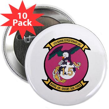15MEU - M01 - 01 - 15th Marine Expeditionary Unit - 2.25" Button (10 pack)