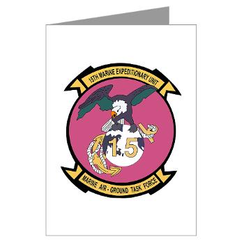 15MEU - M01 - 02 - 15th Marine Expeditionary Unit - Greeting Cards (Pk of 10) - Click Image to Close