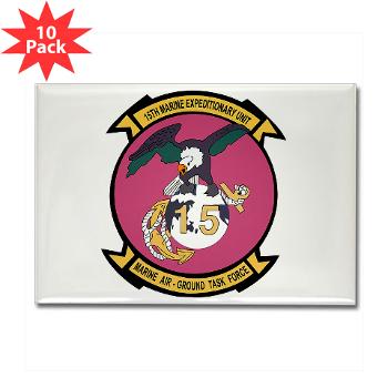 15MEU - M01 - 01 - 15th Marine Expeditionary Unit - Rectangle Magnet (10 pack)