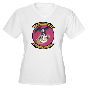 15MEU - A01 - 04 - 15th Marine Expeditionary Unit - Women's V-Neck T-Shirt