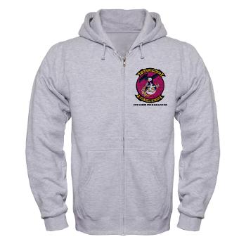 15MEU - A01 - 03 - 15th Marine Expeditionary Unit with Text - Zip Hoodie
