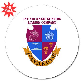 1ANGLC - M01 - 01 - 1st Air Naval Gunfire Liaison Company with Text - 3" Lapel Sticker (48 pk)