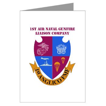1ANGLC - M01 - 02 - 1st Air Naval Gunfire Liaison Company with Text - Greeting Cards (Pk of 10) - Click Image to Close