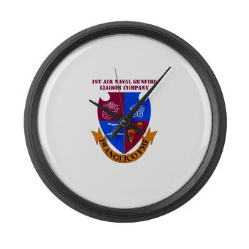 1ANGLC - M01 - 03 - 1st Air Naval Gunfire Liaison Company with Text - Large Wall Clock