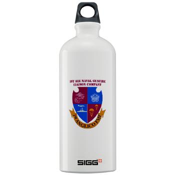 1ANGLC - M01 - 03 - 1st Air Naval Gunfire Liaison Company with Text - Sigg Water Bottle 1.0L