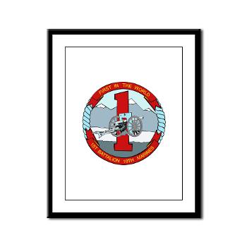 1B10M - M01 - 02 - 1st Battalion 10th Marines - Framed Panel Print - Click Image to Close