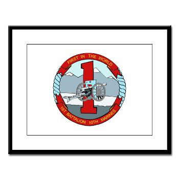 1B10M - M01 - 02 - 1st Battalion 10th Marines - Large Framed Print - Click Image to Close