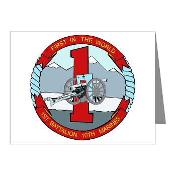 1B10M - M01 - 02 - 1st Battalion 10th Marines - Note Cards (Pk of 20) - Click Image to Close