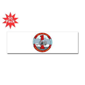 1B10M - M01 - 01 - 1st Battalion 10th Marines - Sticker (Bumper 50 pk)