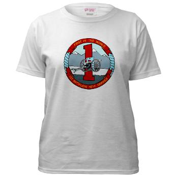 1B10M - A01 - 04 - 1st Battalion 10th Marines - Women's T-Shirt - Click Image to Close