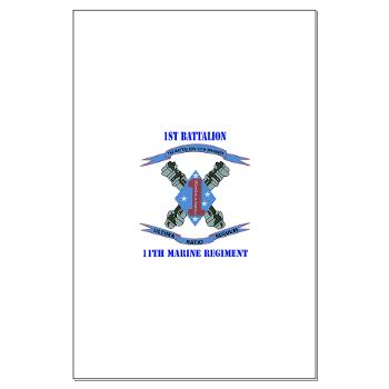 1B11M - M01 - 02 - 1st Battalion 11th Marines with Text Large Poster