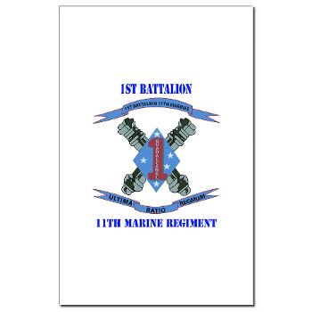 1B11M - M01 - 02 - 1st Battalion 11th Marines with Text Mini Poster Print