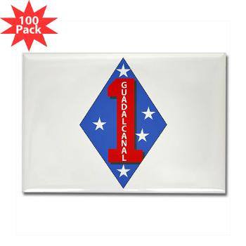 1B1M - M01 - 01 - 1st Battalion - 1st Marines Rectangle Magnet (100 pack) - Click Image to Close