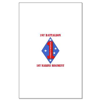 1B1M - M01 - 02 - 1st Battalion - 1st Marines with Text Large Poster