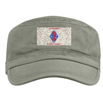 1B1M - A01 - 01 - 1st Battalion - 1st Marines with Text Military Cap