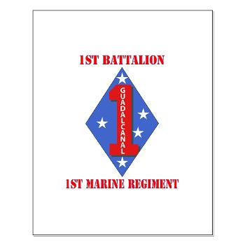 1B1M - M01 - 02 - 1st Battalion - 1st Marines with Text Small Poster