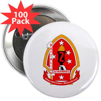 1B2M - M01 - 01 - 1st Battalion - 2nd Marines - 2.25" Button (100 pack) - Click Image to Close