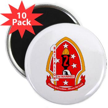 1B2M - M01 - 01 - 1st Battalion - 2nd Marines - 2.25" Magnet (10 pack) - Click Image to Close