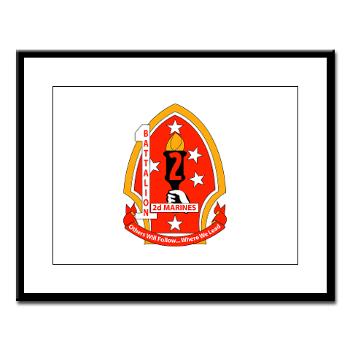1B2M - M01 - 02 - 1st Battalion - 2nd Marines - Large Framed Print - Click Image to Close