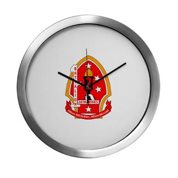 1B2M - M01 - 03 - 1st Battalion - 2nd Marines - Modern Wall Clock - Click Image to Close