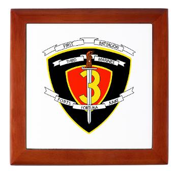 1B3M - M01 - 03 - 1st Battalion 3rd Marines Keepsake Box - Click Image to Close