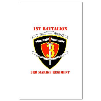 1B3M - M01 - 02 - 1st Battalion 3rd Marines with Text Mini Poster Print - Click Image to Close
